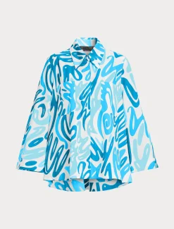 Blusa in popeline stampato