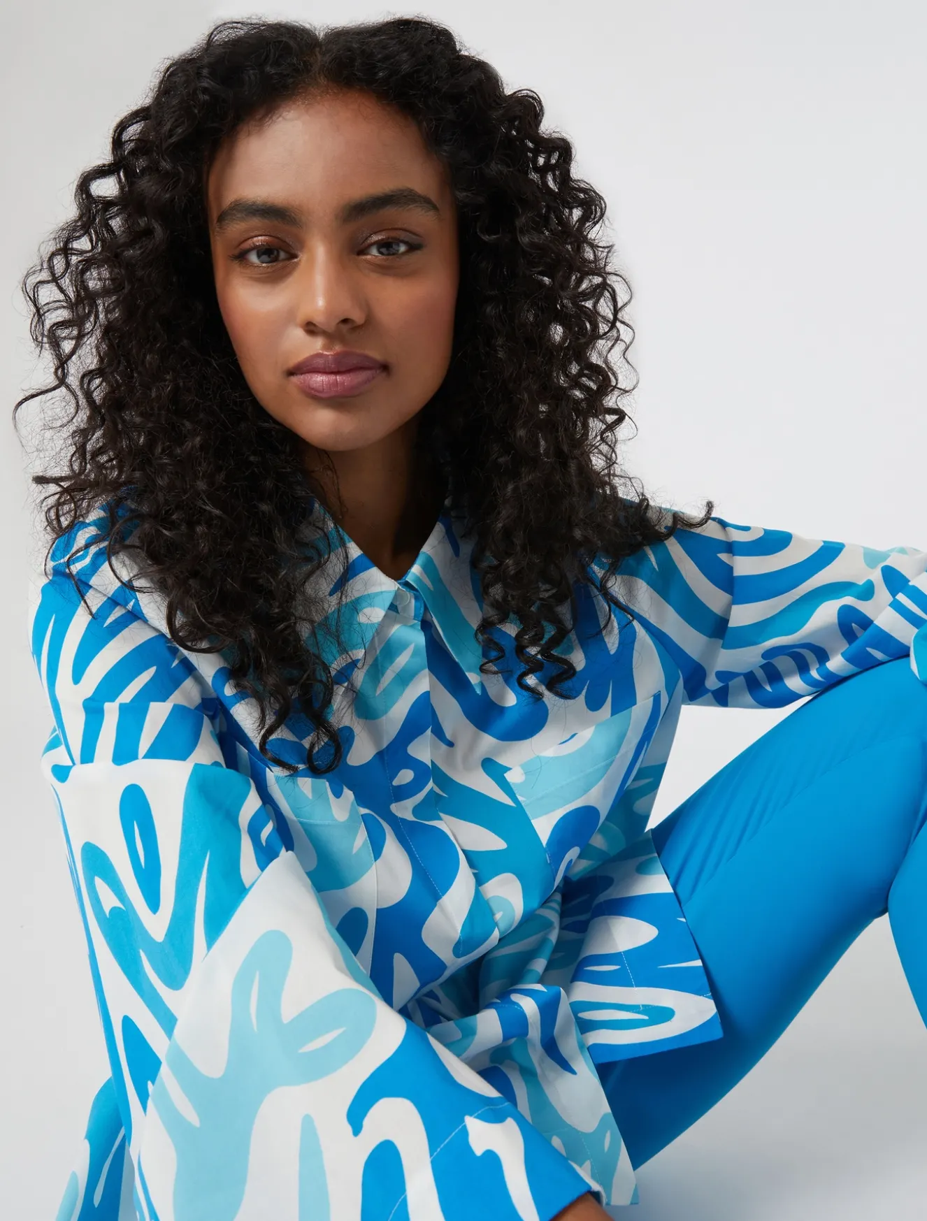 Blusa in popeline stampato