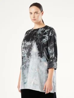Blusa in raso di seta