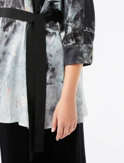 Blusa in raso di seta