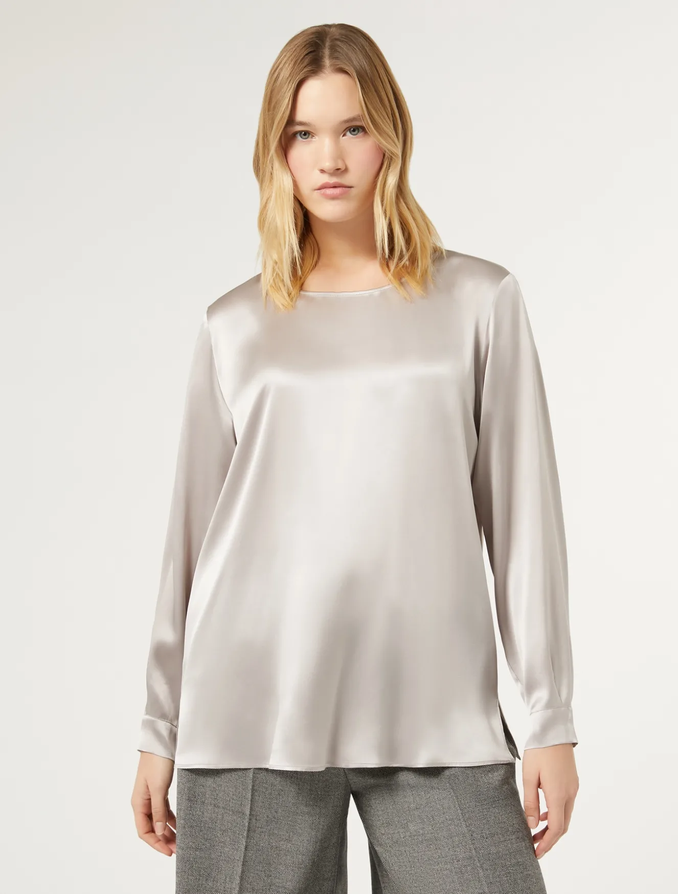 Blusa in raso di seta
