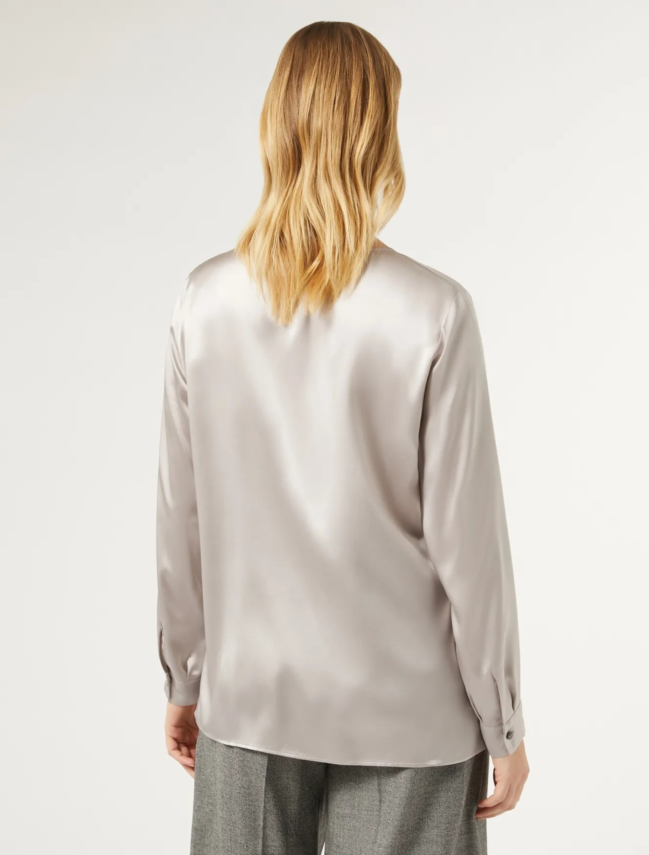 Blusa in raso di seta