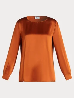 Blusa in raso di seta