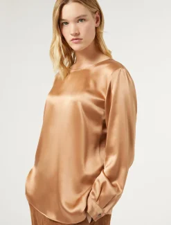 Blusa in raso di seta