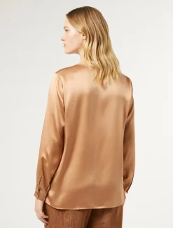 Blusa in raso di seta