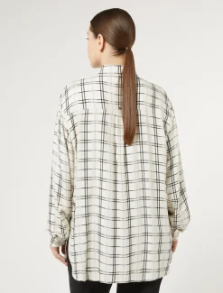 Camicia check con ricamo