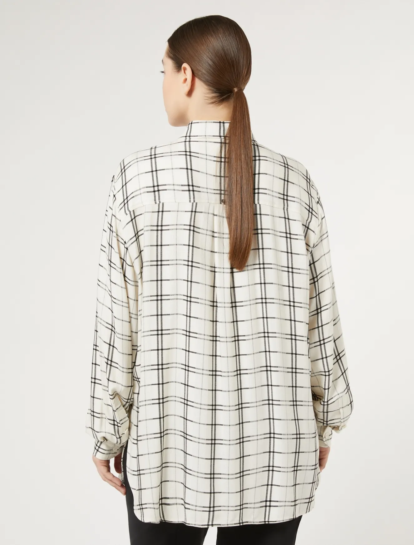 Camicia check con ricamo