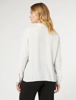 Camicia in crêpe de Chine di misto seta