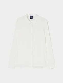 Camicia in crêpe de Chine di misto seta