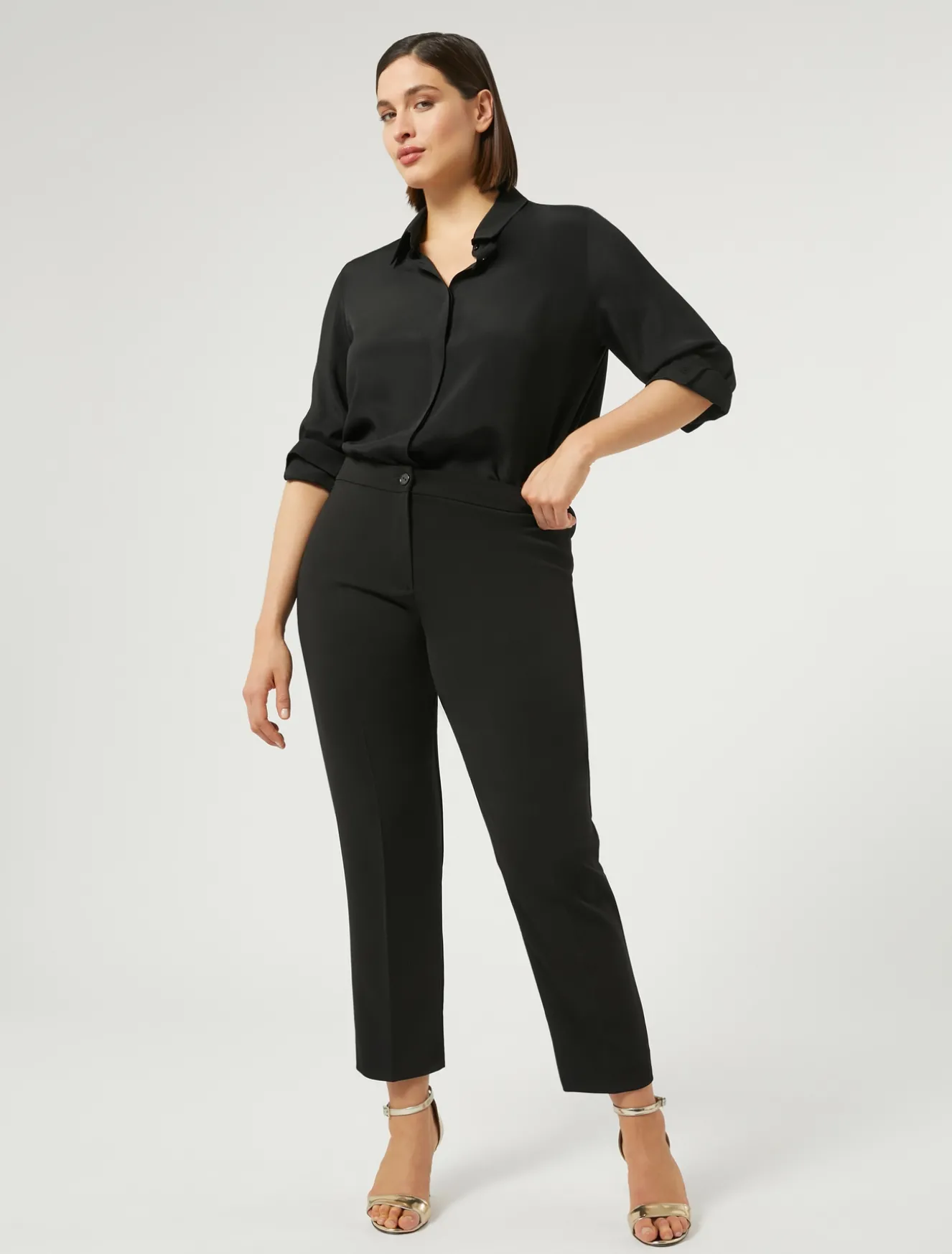 Camicia in crêpe de Chine di misto seta