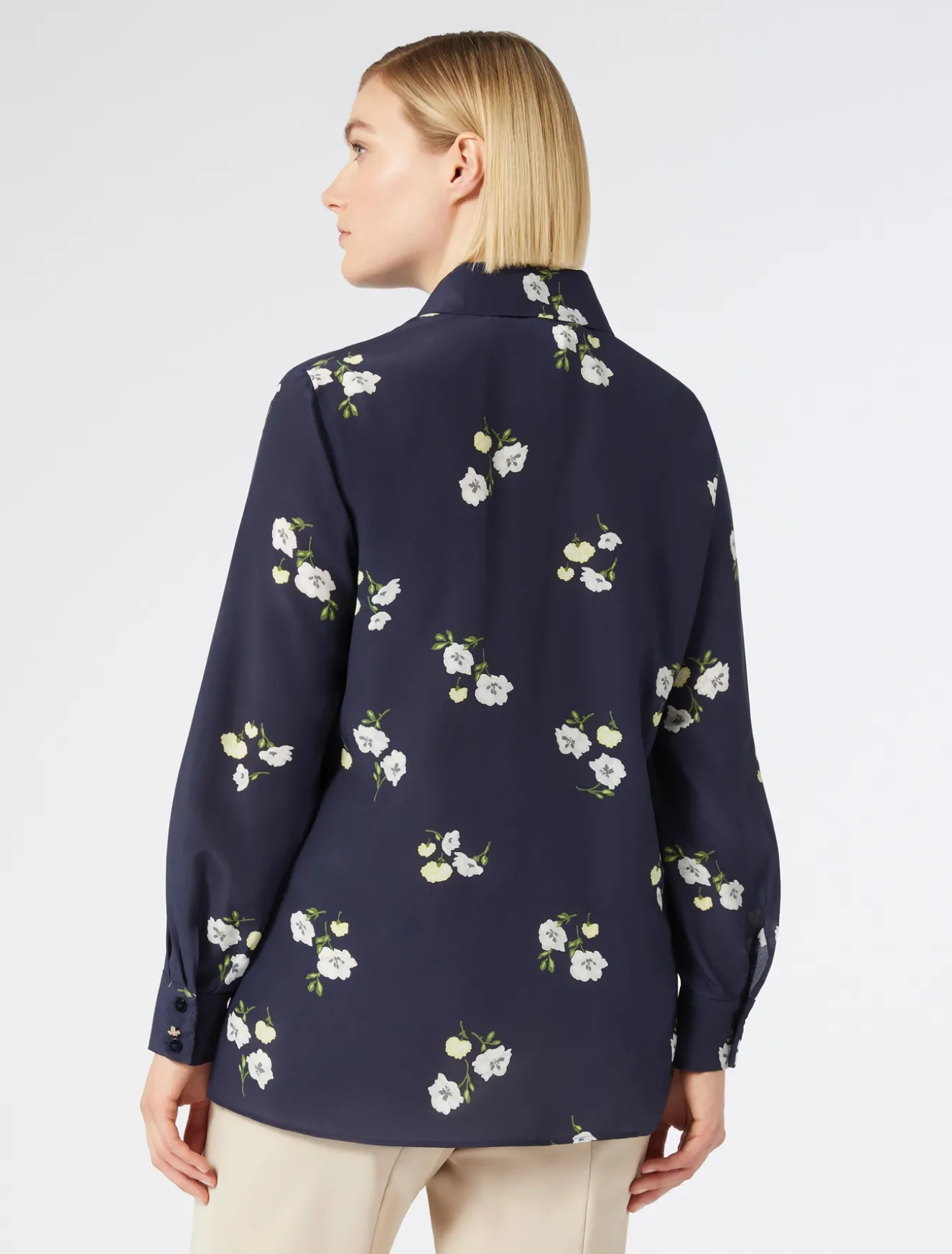 Camicia in crêpe de Chine di seta