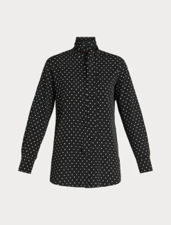 Camicia in crêpe de Chine stampato