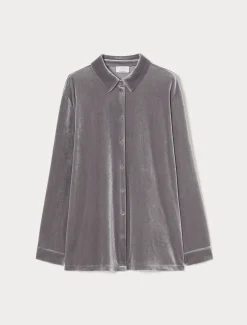Camicia in jersey di velluto