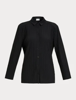 Camicia in jersey plissé