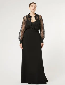 Camicia in pizzo con paillettes