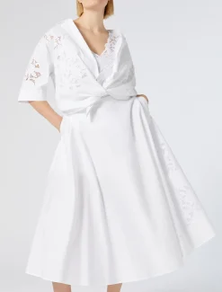 Camicia in popeline con ricamo