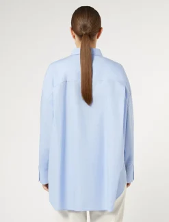 Camicia in popeline con ricamo