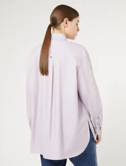 Camicia in popeline con ricamo