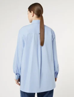 Camicia in popeline con ricamo