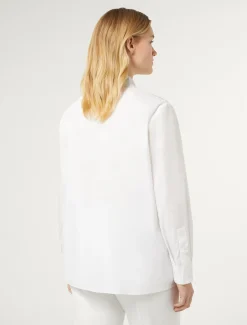 Camicia in popeline con strass