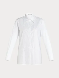 Camicia in popeline con strass