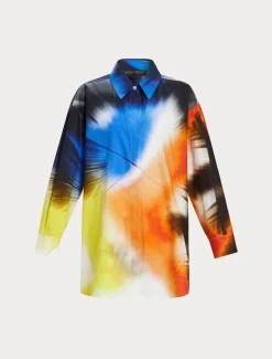 Camicia in popeline stampato