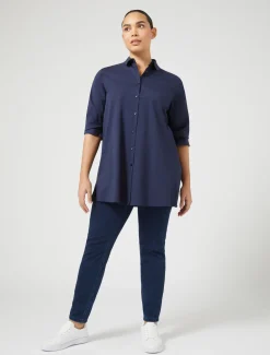 Camicia in popeline stretch