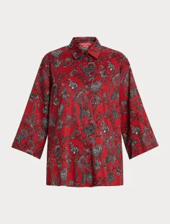 Camicia in raso di cotone