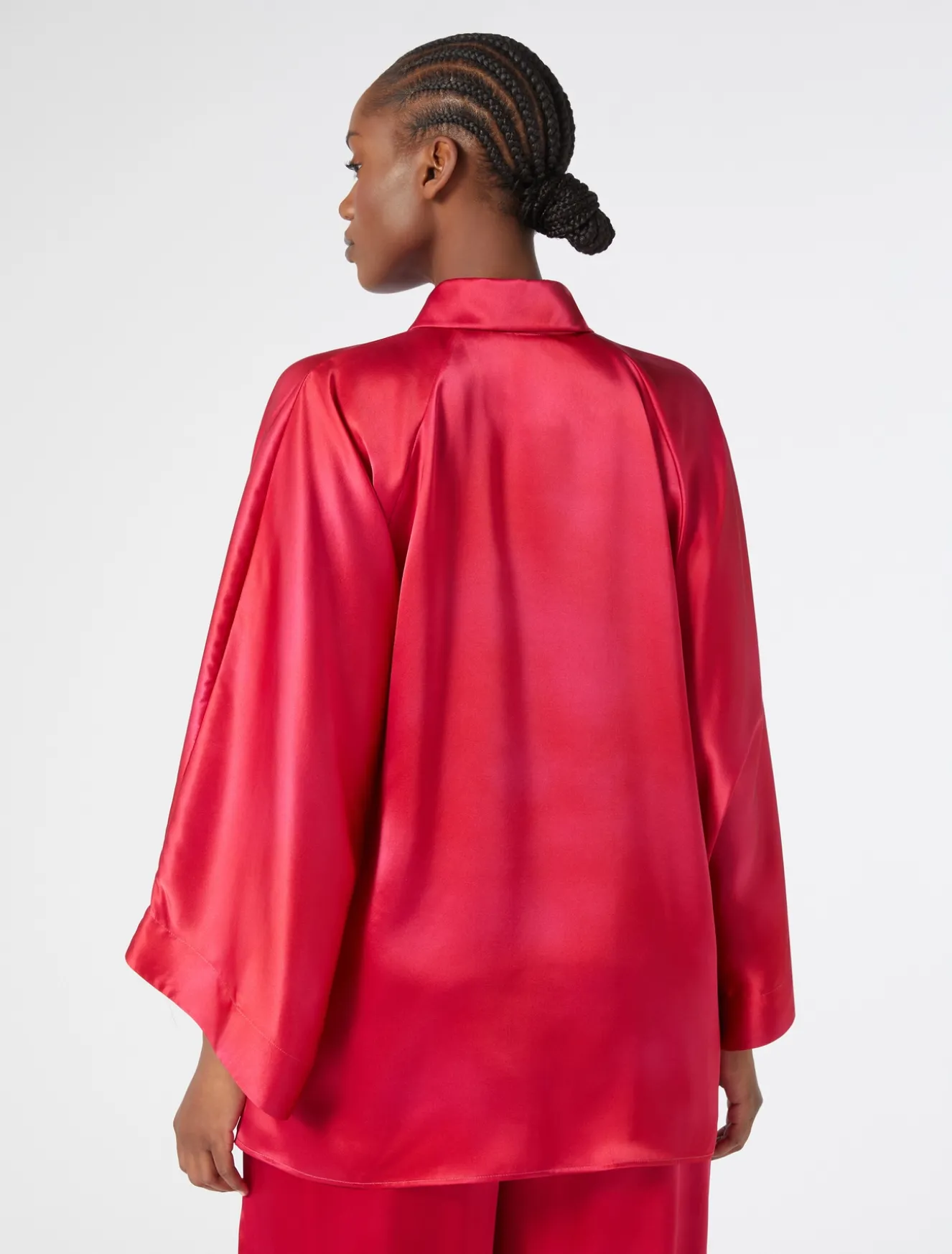 Camicia in raso di seta