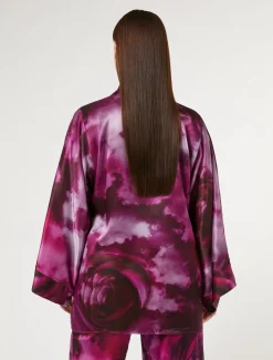 Camicia in raso di seta