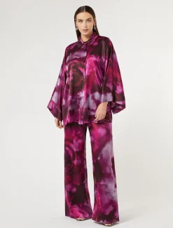 Camicia in raso di seta