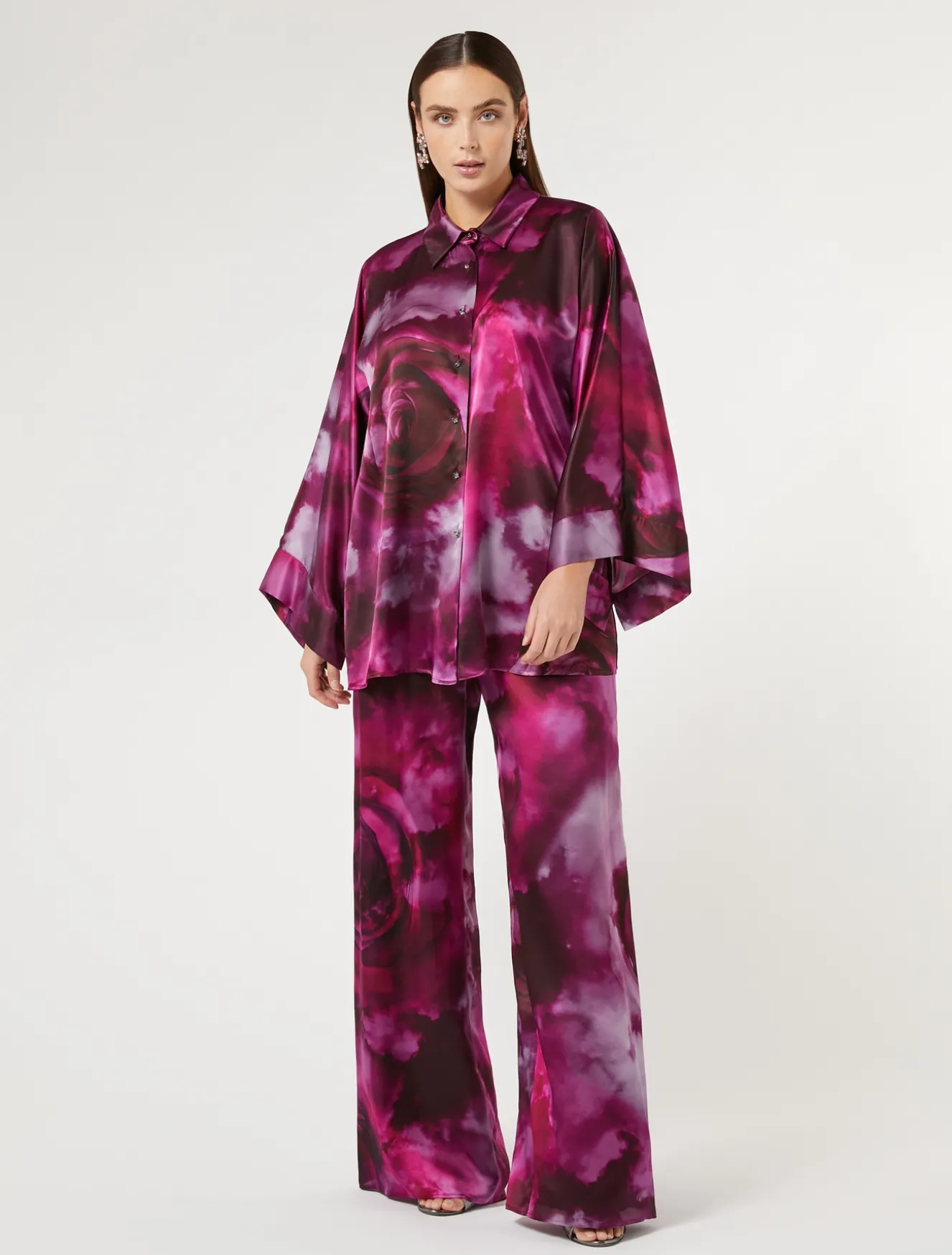 Camicia in raso di seta