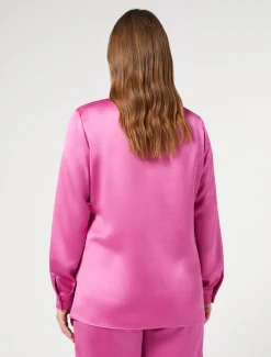 Camicia in raso fluido