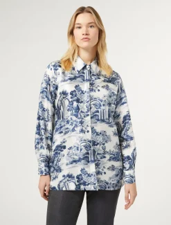 Camicia in twill di seta