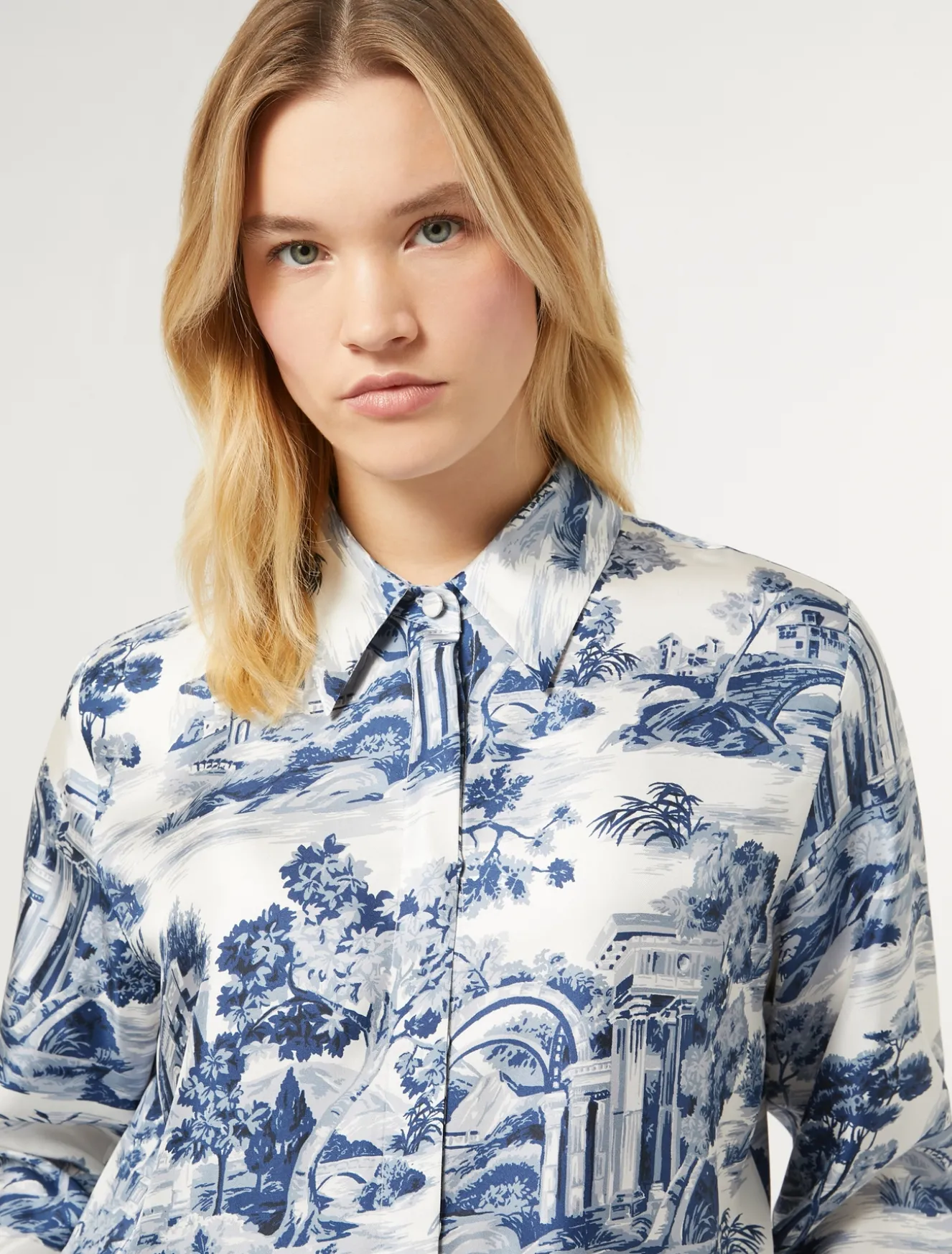 Camicia in twill di seta