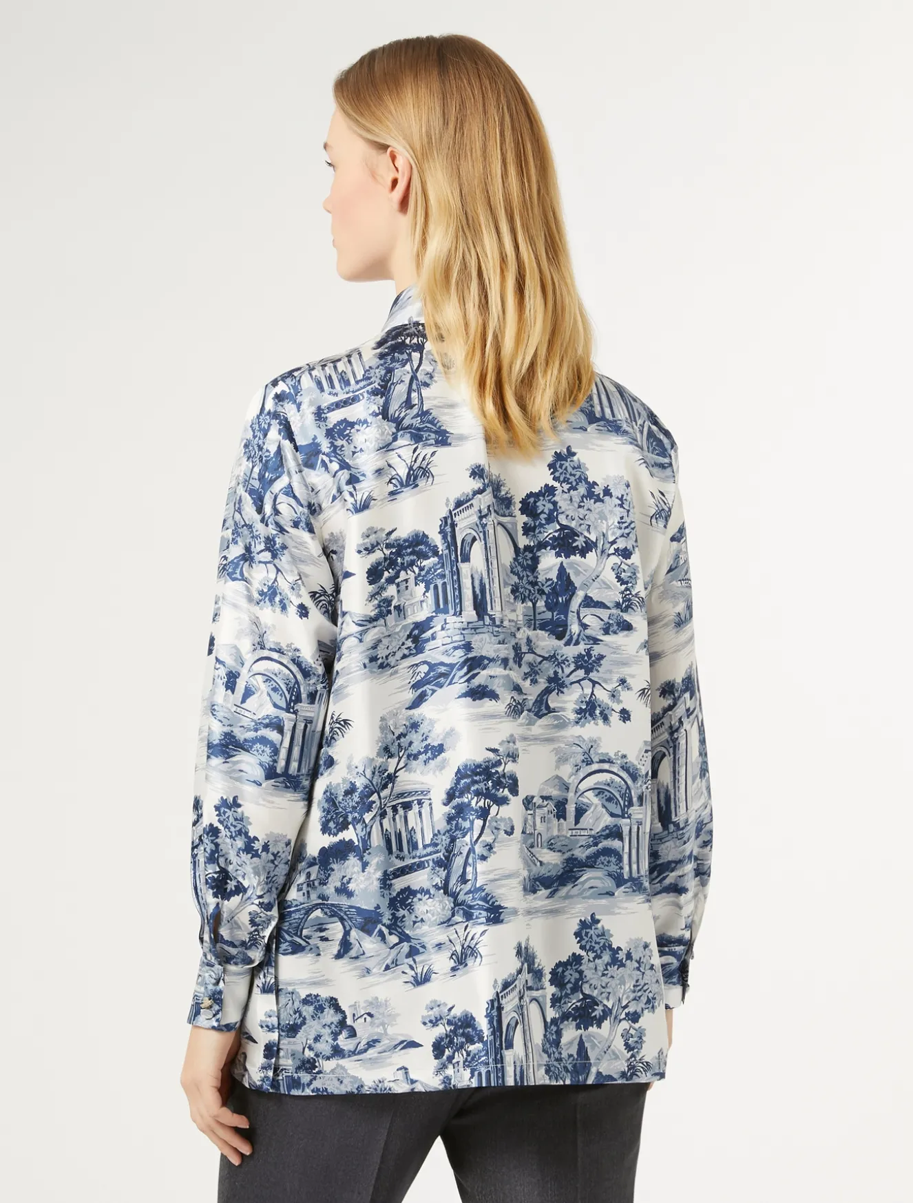 Camicia in twill di seta