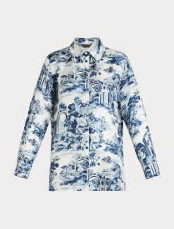 Camicia in twill di seta