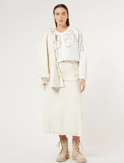 Camicia in viscosa con ricamo