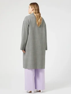 Cappotto in double di lana check