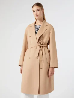 Cappotto in double di misto lana