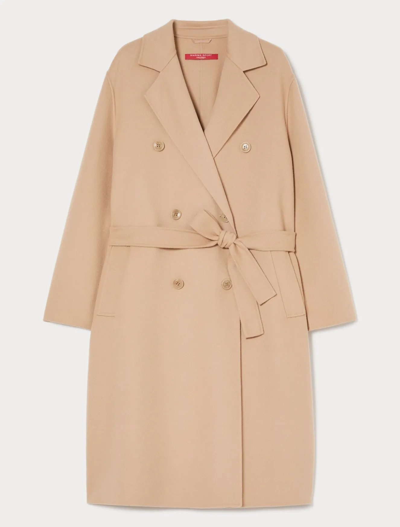 Cappotto in double di misto lana