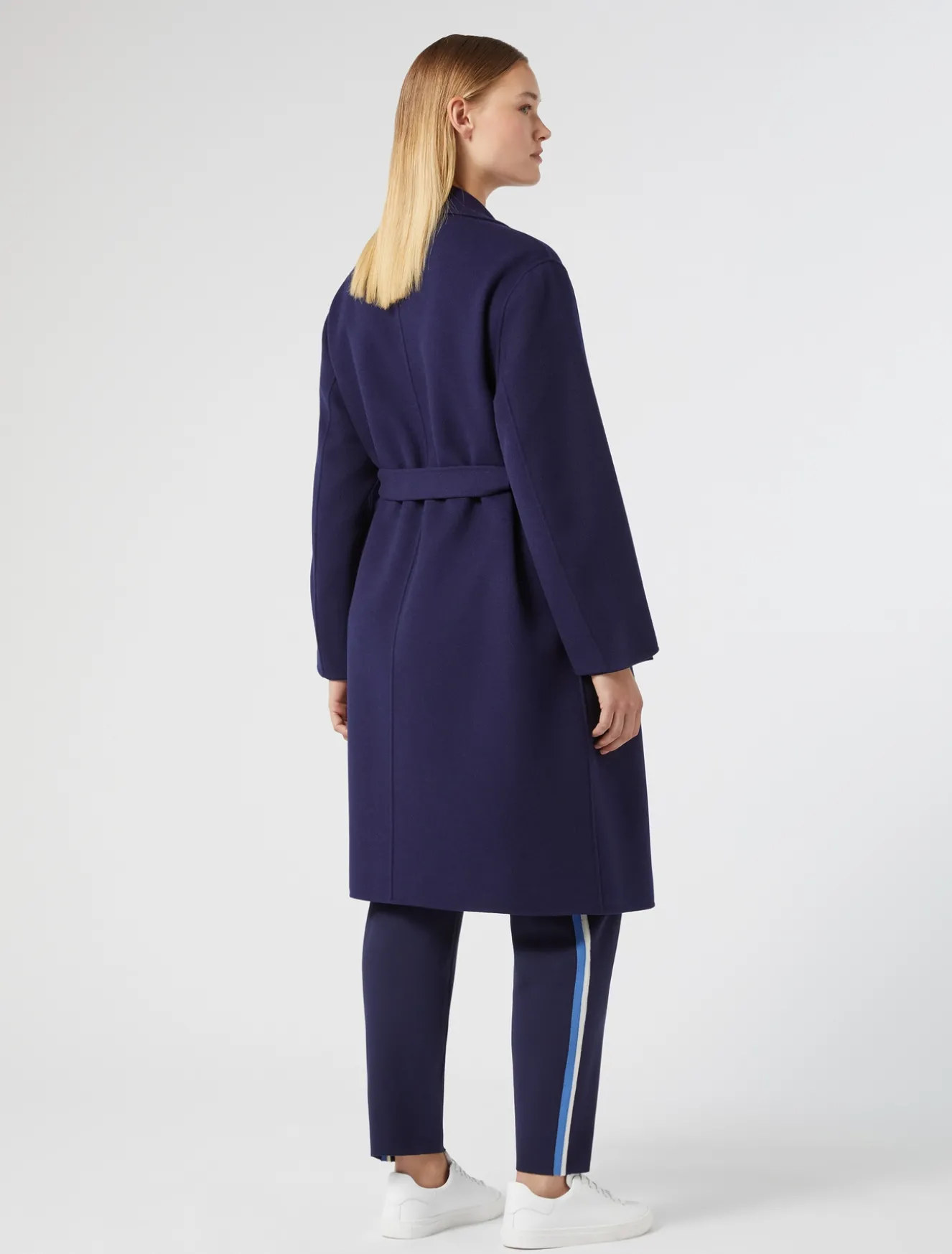 Cappotto in double di misto lana