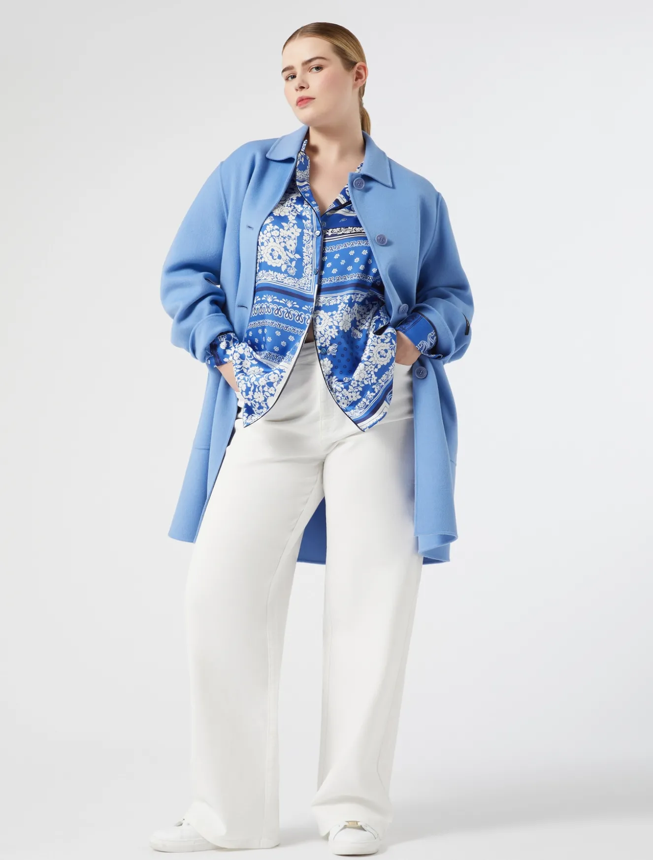 Cappotto in double di misto lana