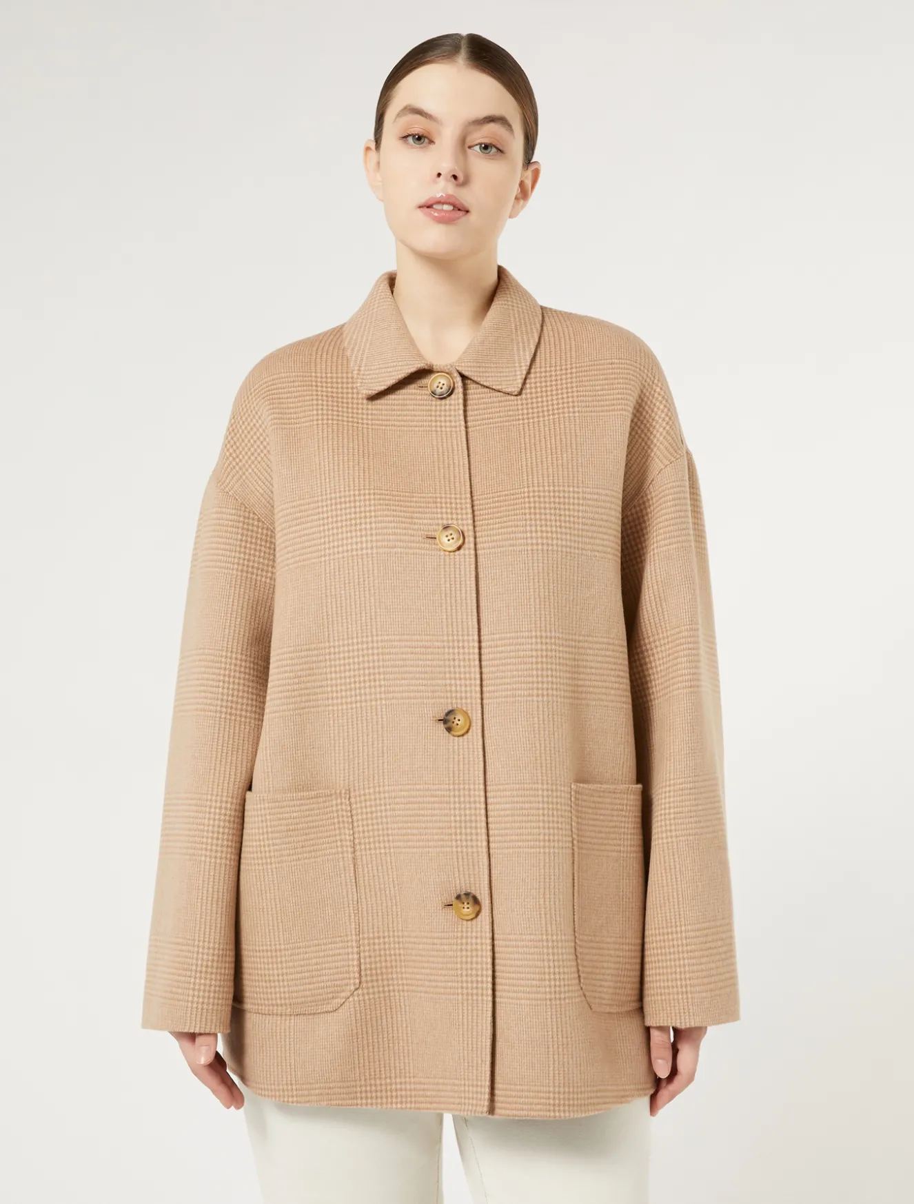Cappotto in double di misto lana