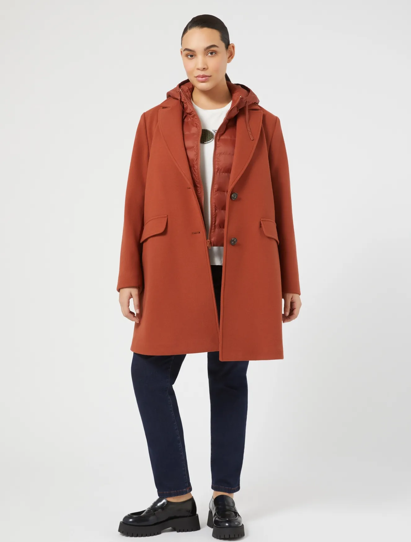 Cappotto in jersey stretch