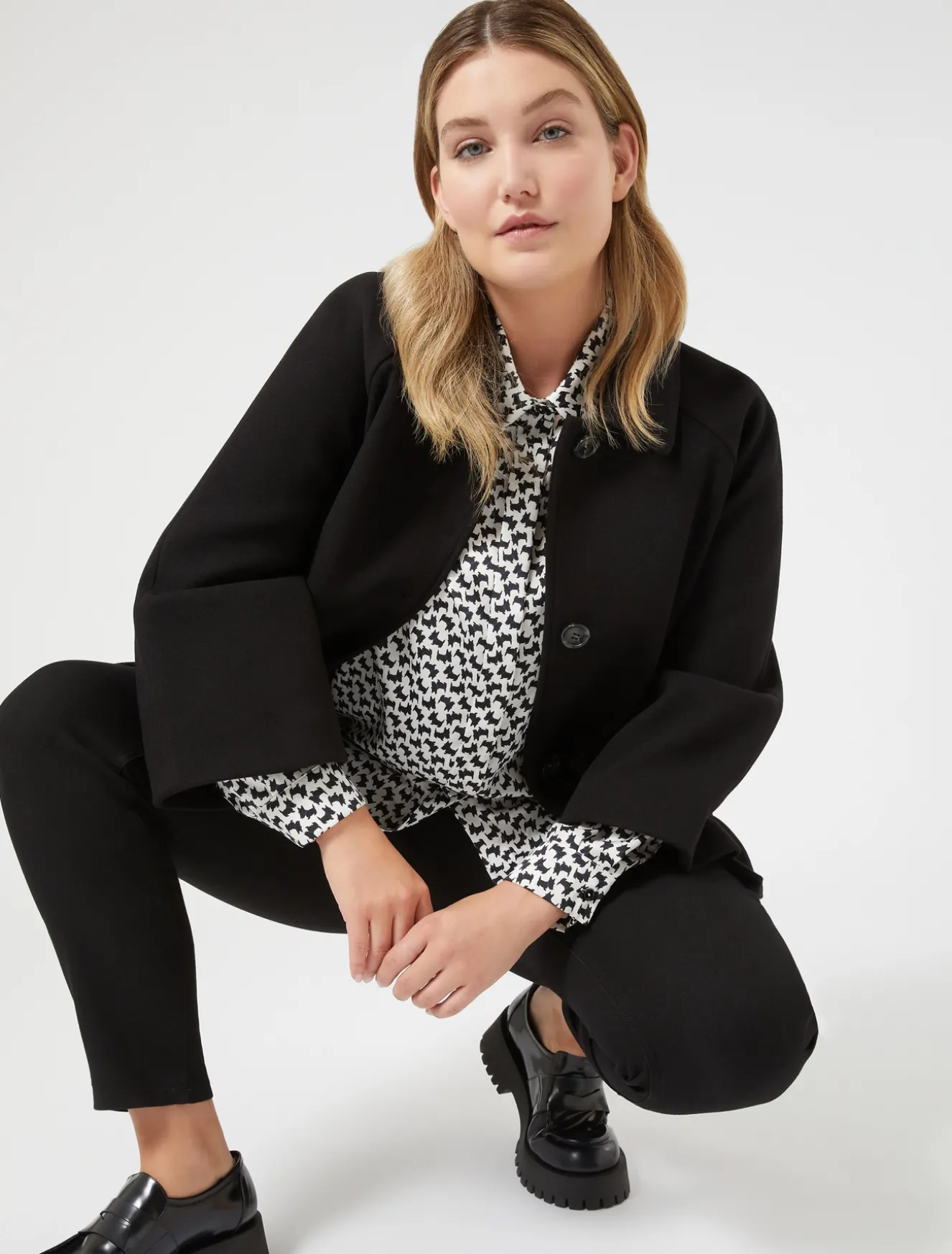 Cappotto in jersey stretch