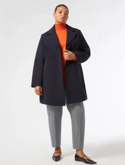 Cappotto in panno jersey e tela di nylon antigoccia