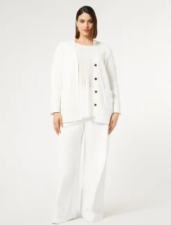 Cardigan in cotone con ricami