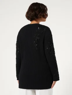 Cardigan in cotone con ricami