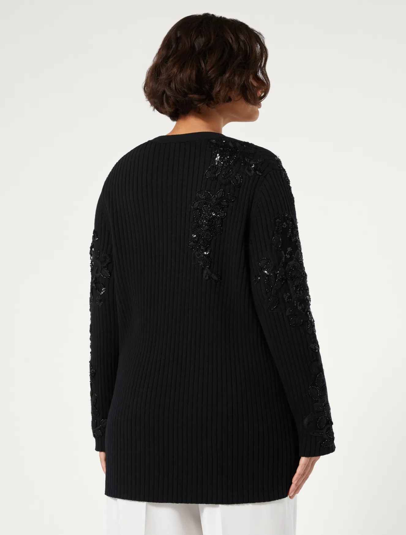 Cardigan in cotone con ricami